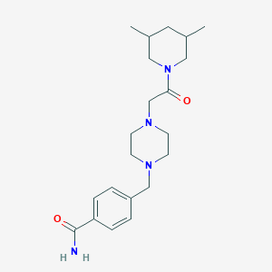 4-[[4-[2-(3,5-Dimethylpiperidin-1-yl)-2-oxoethyl]piperazin-1-yl]methyl]benzamide