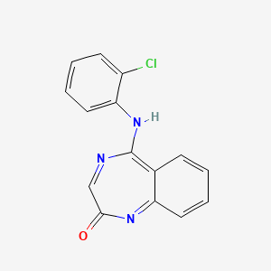 molecular formula C15H10ClN3O B7464310 5-(2-Chloroanilino)-1,4-benzodiazepin-2-one 
