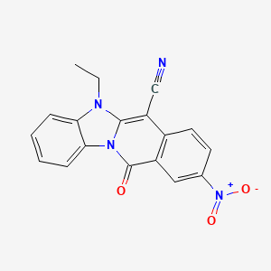 5-Ethyl-9-nitro-11-oxobenzimidazolo[1,2-b]isoquinoline-6-carbonitrile