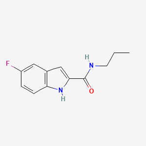 molecular formula C12H13FN2O B7464323 5-fluoro-N-propyl-1H-indole-2-carboxamide 