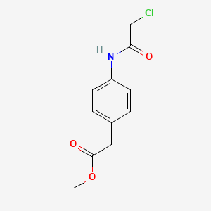 molecular formula C11H12ClNO3 B7464328 Methyl 2-[4-(2-chloroacetamido)phenyl]acetate 