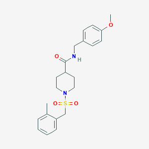 N-(4-methoxybenzyl)-1-[(2-methylbenzyl)sulfonyl]piperidine-4-carboxamide