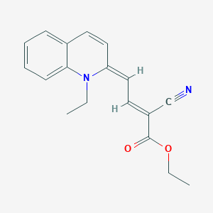 molecular formula C18H18N2O2 B7464348 ethyl (E,4Z)-2-cyano-4-(1-ethylquinolin-2-ylidene)but-2-enoate 