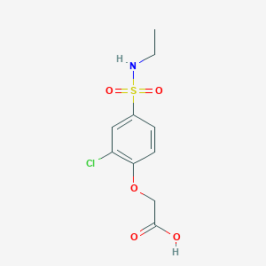 molecular formula C10H12ClNO5S B7464355 2-[2-Chloro-4-(ethylsulfamoyl)phenoxy]acetic acid 