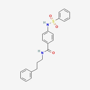 molecular formula C22H22N2O3S B7464361 4-(benzenesulfonamido)-N-(3-phenylpropyl)benzamide 