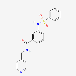 molecular formula C19H17N3O3S B7464398 3-(benzenesulfonamido)-N-(pyridin-4-ylmethyl)benzamide 