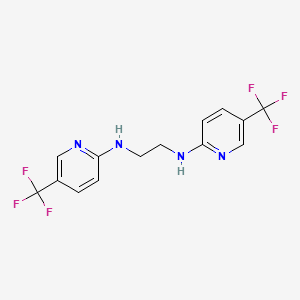 molecular formula C14H12F6N4 B7464400 [5-(Trifluoromethyl)(2-pyridyl)](2-{[5-(trifluoromethyl)(2-pyridyl)]amino}ethy l)amine 