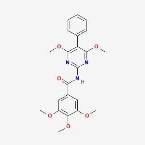 molecular formula C22H23N3O6 B7464449 N-(4,6-dimethoxy-5-phenylpyrimidin-2-yl)-3,4,5-trimethoxybenzamide 