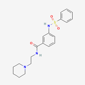molecular formula C20H25N3O3S B7464458 3-(benzenesulfonamido)-N-(2-piperidin-1-ylethyl)benzamide 