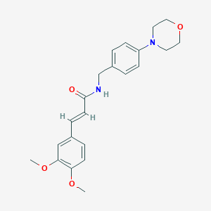 molecular formula C22H26N2O4 B7464460 (E)-3-(3,4-dimethoxyphenyl)-N-[(4-morpholin-4-ylphenyl)methyl]prop-2-enamide 