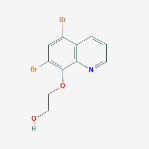 molecular formula C11H9Br2NO2 B7464469 5,7-Dibromo-8-(2-hydroxyethoxy) quinoline 