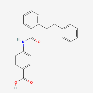 molecular formula C22H19NO3 B7464473 4-[[2-(2-Phenylethyl)benzoyl]amino]benzoic acid 