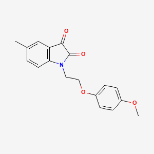 molecular formula C18H17NO4 B7464488 1-[2-(4-methoxyphenoxy)ethyl]-5-methyl-1H-indole-2,3-dione 