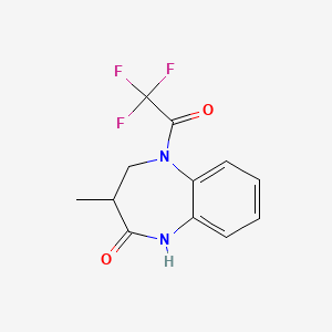 molecular formula C12H11F3N2O2 B7464494 3-methyl-5-(trifluoroacetyl)-1,3,4,5-tetrahydro-2H-1,5-benzodiazepin-2-one 