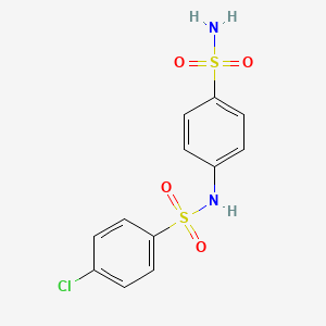 molecular formula C12H11ClN2O4S2 B7464526 N-[4-(aminosulfonyl)phenyl]-4-chlorobenzenesulfonamide 