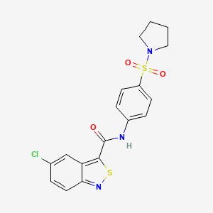 5-chloro-N-(4-pyrrolidin-1-ylsulfonylphenyl)-2,1-benzothiazole-3-carboxamide
