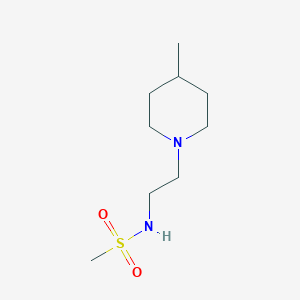 molecular formula C9H20N2O2S B7464543 N-[2-(4-methylpiperidin-1-yl)ethyl]methanesulfonamide 