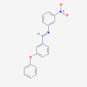 molecular formula C19H14N2O3 B7464553 N-(3-Phenoxybenzylidene)-3-nitroaniline 