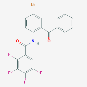 molecular formula C20H10BrF4NO2 B7464587 N-(2-benzoyl-4-bromophenyl)-2,3,4,5-tetrafluorobenzamide 