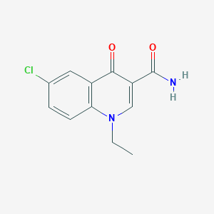 molecular formula C12H11ClN2O2 B7464594 6-Chloro-1-ethyl-4-oxoquinoline-3-carboxamide 