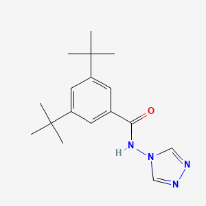 molecular formula C17H24N4O B7464613 3,5-ditert-butyl-N-(1,2,4-triazol-4-yl)benzamide 