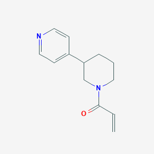 molecular formula C13H16N2O B7464619 1-[3-(Pyridin-4-yl)piperidin-1-yl]prop-2-en-1-one 