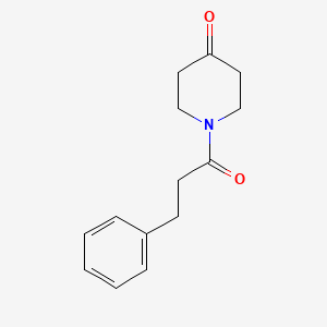 molecular formula C14H17NO2 B7464633 1-(3-Phenylpropionyl)-4-ketopiperidine 