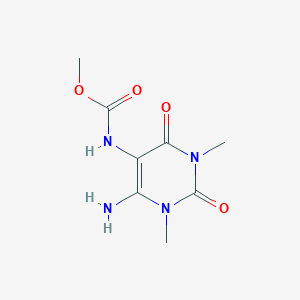 molecular formula C8H12N4O4 B7464647 甲基（6-氨基-1,3-二甲基-2,4-二氧代-1,2,3,4-四氢嘧啶-5-基）氨基甲酸酯 