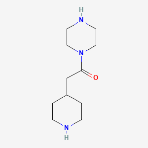 molecular formula C11H21N3O B7464653 1-Piperazin-1-yl-2-piperidin-4-ylethanone 