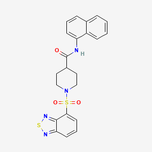 molecular formula C22H20N4O3S2 B7464667 1-(2,1,3-benzothiadiazol-4-ylsulfonyl)-N-naphthalen-1-ylpiperidine-4-carboxamide 