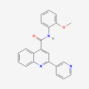molecular formula C22H17N3O2 B7464670 N-(2-methoxyphenyl)-2-pyridin-3-ylquinoline-4-carboxamide 