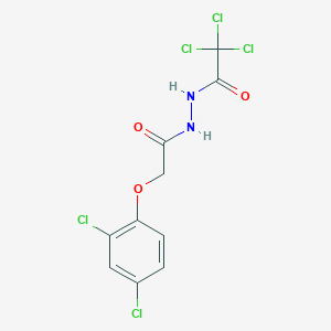 molecular formula C10H7Cl5N2O3 B7464681 2,2,2-trichloro-N'-[2-(2,4-dichlorophenoxy)acetyl]acetohydrazide 