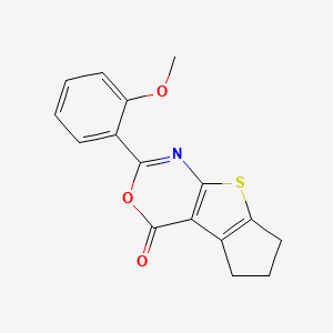 10-(2-Methoxyphenyl)-11-oxa-7-thia-9-azatricyclo[6.4.0.02,6]dodeca-1(8),2(6),9-trien-12-one