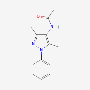 molecular formula C13H15N3O B7464732 N-(3,5-dimethyl-1-phenylpyrazol-4-yl)acetamide 