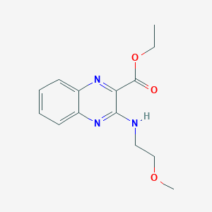 molecular formula C14H17N3O3 B7464771 Ethyl 3-(2-methoxyethylamino)quinoxaline-2-carboxylate 