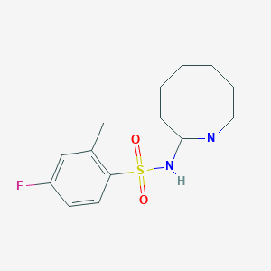 molecular formula C14H19FN2O2S B7464789 4-fluoro-N-(2,3,4,5,6,7-hexahydroazocin-8-yl)-2-methylbenzenesulfonamide 