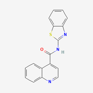 molecular formula C17H11N3OS B7464798 N-(1,3-benzothiazol-2-yl)quinoline-4-carboxamide 