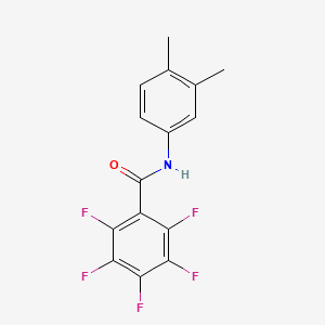 molecular formula C15H10F5NO B7464803 N-(3,4-dimethylphenyl)-2,3,4,5,6-pentafluorobenzamide 