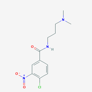 molecular formula C12H16ClN3O3 B7464807 4-chloro-N-[3-(dimethylamino)propyl]-3-nitrobenzamide 