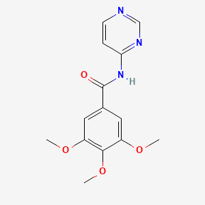 molecular formula C14H15N3O4 B7464821 3,4,5-trimethoxy-N-pyrimidin-4-ylbenzamide 