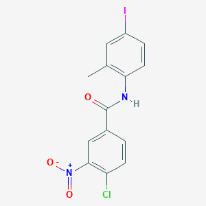 molecular formula C14H10ClIN2O3 B7464822 4-chloro-N-(4-iodo-2-methylphenyl)-3-nitrobenzamide 
