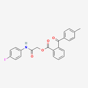 molecular formula C23H18INO4 B7464837 [2-(4-Iodoanilino)-2-oxoethyl] 2-(4-methylbenzoyl)benzoate 