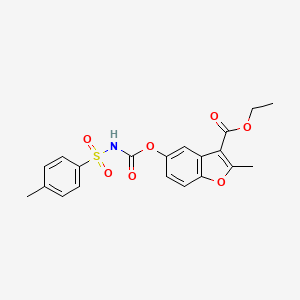 molecular formula C20H19NO7S B7464867 Ethyl 2-methyl-5-[(4-methylphenyl)sulfonylcarbamoyloxy]-1-benzofuran-3-carboxylate 