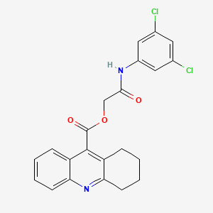 molecular formula C22H18Cl2N2O3 B7464879 [2-(3,5-Dichloroanilino)-2-oxoethyl] 1,2,3,4-tetrahydroacridine-9-carboxylate 