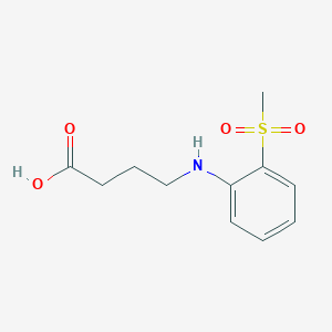 molecular formula C11H15NO4S B7464898 4-(2-Methylsulfonylanilino)butanoic acid 