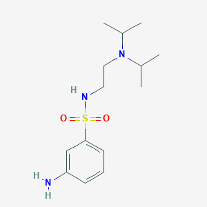 molecular formula C14H25N3O2S B7464921 3-amino-N-[2-[di(propan-2-yl)amino]ethyl]benzenesulfonamide 
