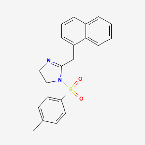molecular formula C21H20N2O2S B7464933 1-(4-Methylphenyl)sulfonyl-2-(naphthalen-1-ylmethyl)-4,5-dihydroimidazole 