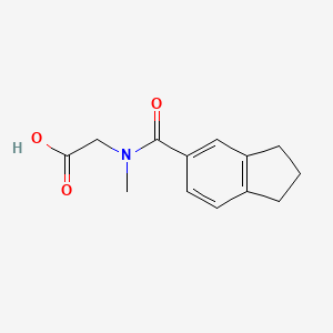 molecular formula C13H15NO3 B7464957 2-[2,3-dihydro-1H-indene-5-carbonyl(methyl)amino]acetic acid 