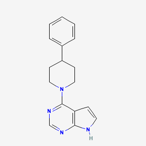 molecular formula C17H18N4 B7464976 4-(4-phenylpiperidin-1-yl)-7H-pyrrolo[2,3-d]pyrimidine 