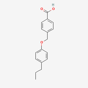 molecular formula C17H18O3 B7464985 4-[(4-Propylphenoxy)methyl]benzoic acid 